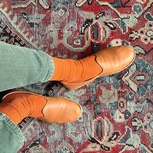 Sabah Tan Leather Loafers- Savannah Tan Soft Leather Hand Made Loafer Men Sz 13